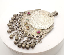 Load image into Gallery viewer, Antique Yemen Silver Dangle Pendant: Maria Theresa Coin Jewelry
