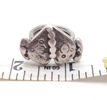 Load image into Gallery viewer, Antique Tuareg Silver Ring: Moroccan Tribal Jewelry, Size 9
