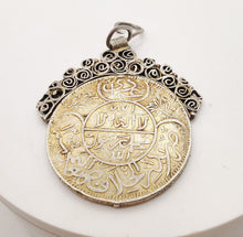 Load image into Gallery viewer, Antique Yemen Rare silver coin  traditional Pendant, Hand Crafted Silver,Pendants Necklace,coin Jewelry,Tribal Jewelry
