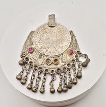 Load image into Gallery viewer, Antique Yemen Silver Dangle Pendant: Maria Theresa Coin Jewelry
