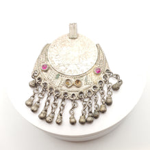 Load image into Gallery viewer, Antique Yemen Silver Dangle Pendant: Maria Theresa Coin Jewelry

