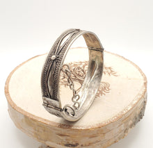 Load image into Gallery viewer, Antique Sterling Silver Berber Bracelet: Moroccan Tribal Jewelry
