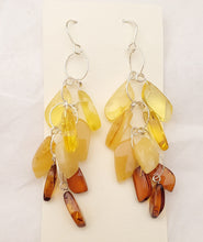 Load image into Gallery viewer, Baltic Amber Dangle Earrings: 925 Silver Gemstone Beads
