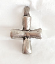 Load image into Gallery viewer, Antique Ethiopian Silver Cross Pendant: Boho Amulet Jewelry
