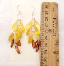 Load image into Gallery viewer, Baltic Amber Dangle Earrings: 925 Silver Gemstone Beads
