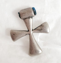 Load image into Gallery viewer, Antique Ethiopian Silver Cross Pendant: Boho Amulet Jewelry
