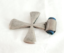 Load image into Gallery viewer, Antique Ethiopian Silver Cross Pendant: Boho Amulet Jewelry
