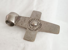 Load image into Gallery viewer, Antique Ethiopian Silver Cross Pendant: Boho Amulet Jewelry
