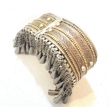 Load image into Gallery viewer, Antique Ethiopian Silver Cuff Bracelet: Tribal Boho Jewelry
