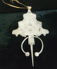 Load image into Gallery viewer, Antique Berber Silver Fibulas: Moroccan Enamel Brooch, Ethnic Jewelry
