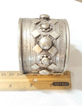 Load image into Gallery viewer, Antique Ethiopian Silver Cuff Bracelet: Tribal Boho Jewelry
