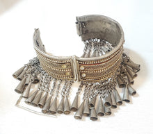 Load image into Gallery viewer, Antique Ethiopian Silver Cuff Bracelet: Tribal Boho Jewelry
