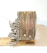 Load image into Gallery viewer, Antique Ethiopian Silver Cuff Bracelet: Tribal Boho Jewelry
