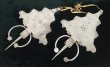 Load image into Gallery viewer, Antique Berber Silver Fibulas: Moroccan Enamel Brooch, Ethnic Jewelry
