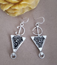 Load image into Gallery viewer, Moroccan Berber Sterling Silver Dangle Earrings: 925 Silver Jewelry
