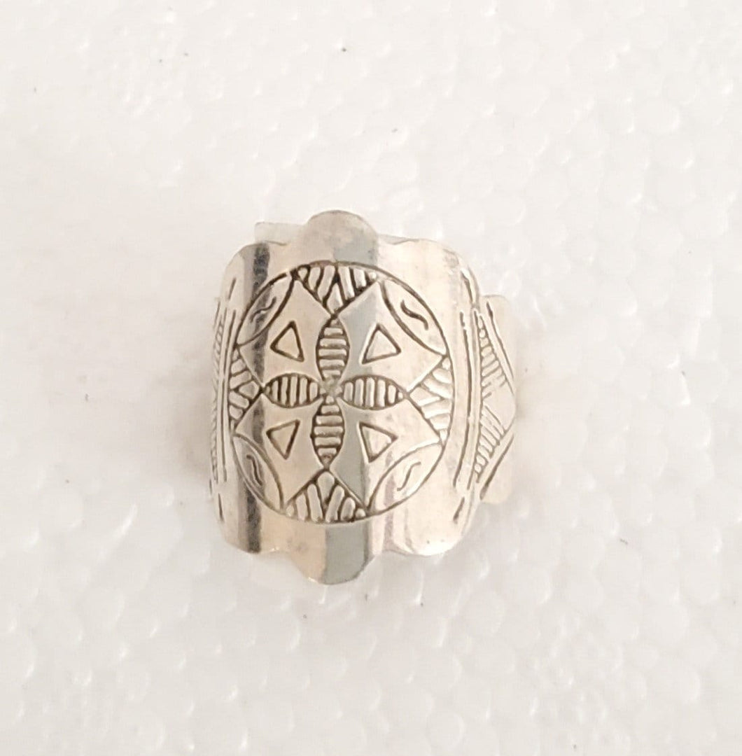 Moroccan Berber Ring: Handmade Sterling Silver Ethnic Jewelry, Size 7