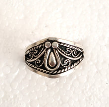 Load image into Gallery viewer, Handmade Sterling Silver Berber Ring: Moroccan Tribal Jewelry, Size 10
