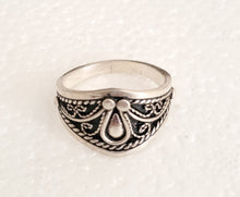 Load image into Gallery viewer, Handmade Sterling Silver Berber Ring: Moroccan Tribal Jewelry, Size 10
