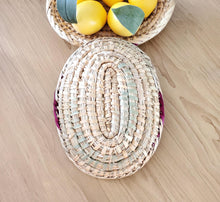 Load image into Gallery viewer, Ethiopian Handwoven Basket: Round Boho Wall Decor, Fruit Bowl
