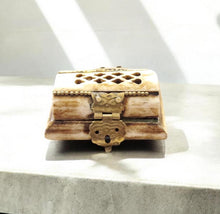 Load image into Gallery viewer, Antique Ethiopian Icon Box: Hand-Painted Coptic Orthodox Art
