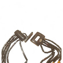 Load image into Gallery viewer, Vintage Baltic Amber &amp; Turquoise Necklace: Tribal Cabochon Jewelry

