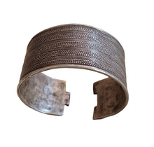 Load image into Gallery viewer, Antique Ethiopian Silver Cuff Bracelet: Tribal Boho Jewelry
