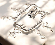 Load image into Gallery viewer, Handmade Sterling Silver Tuareg Necklace: Berber Jewelry, 1960s Beads
