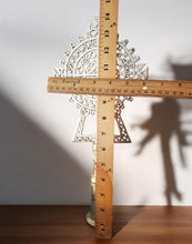 Load image into Gallery viewer, Handmade Ethiopian Orthodox Nickel Processional Cross: Religious Home Decor
