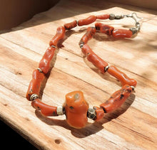 Load image into Gallery viewer, Moroccan Berber Red Coral Bead Necklace: Ethnic Tribal Jewelry
