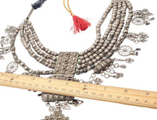 Load image into Gallery viewer, Antique Yemenite Silver Bedouin Necklace: Islamic Filigree Kirdan, 1910s

