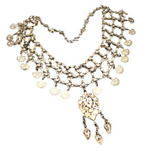 Load image into Gallery viewer, Antique Bawsani Silver Dangled Beads Necklace: Yemen Tribal Jewelry
