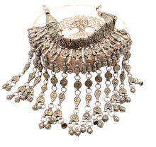 Load image into Gallery viewer, Antique Bawsani Silver Dangle Necklace: Yemen Tribal Jewelry, 1910s
