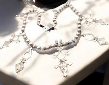 Load image into Gallery viewer, Handmade Sterling Silver Tuareg Necklace: Berber Jewelry, 1960s Beads
