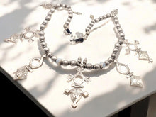 Load image into Gallery viewer, Handmade Sterling Silver Tuareg Necklace: Berber Jewelry, 1960s Beads
