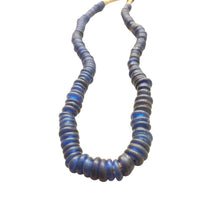 Load image into Gallery viewer, Antique Dutch Blue Glass Trade Beads: 19th Century African Donut Beads
