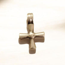 Load image into Gallery viewer, Antique Ethiopian Silver Cross Pendant: Boho Amulet Jewelry
