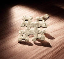 Load image into Gallery viewer, Antique Ethiopian Silver Cross Pendant: Boho Amulet Jewelry
