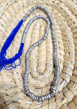 Load image into Gallery viewer, Antique Ethiopian Silver Heishi Bead Necklace: Tribal Ethnic Jewelry
