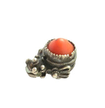Load image into Gallery viewer, Antique Berber Coral Silver Pendant: Southern Morocco Ethnic Jewelry
