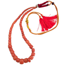 Load image into Gallery viewer, Antique Yemen Red Coral Bead Necklace: Islamic Worry Beads
