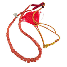 Load image into Gallery viewer, Antique Yemen Red Coral Bead Necklace: Islamic Worry Beads
