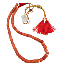 Load image into Gallery viewer, Antique Yemen Red Coral Bead Necklace: Islamic Worry Beads
