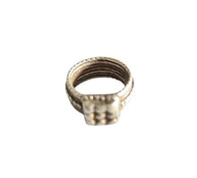 Load image into Gallery viewer, Antique Silver Ethiopian Wedding Ring: Tribal Jewelry Size 5
