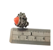 Load image into Gallery viewer, Antique Berber Coral Silver Pendant: Southern Morocco Ethnic Jewelry
