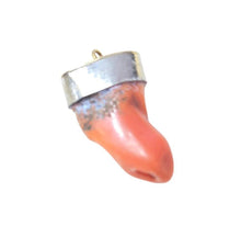Load image into Gallery viewer, Antique Berber Coral Pendant: Sterling Silver, Southern Morocco
