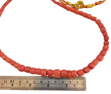 Load image into Gallery viewer, Antique Yemen Red Coral Bead Necklace: Islamic Worry Beads
