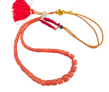 Load image into Gallery viewer, Antique Yemen Red Coral Bead Necklace: Islamic Worry Beads
