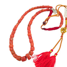 Load image into Gallery viewer, Antique Yemen Red Coral Bead Necklace: Islamic Worry Beads
