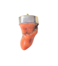Load image into Gallery viewer, Antique Berber Coral Pendant: Sterling Silver, Southern Morocco
