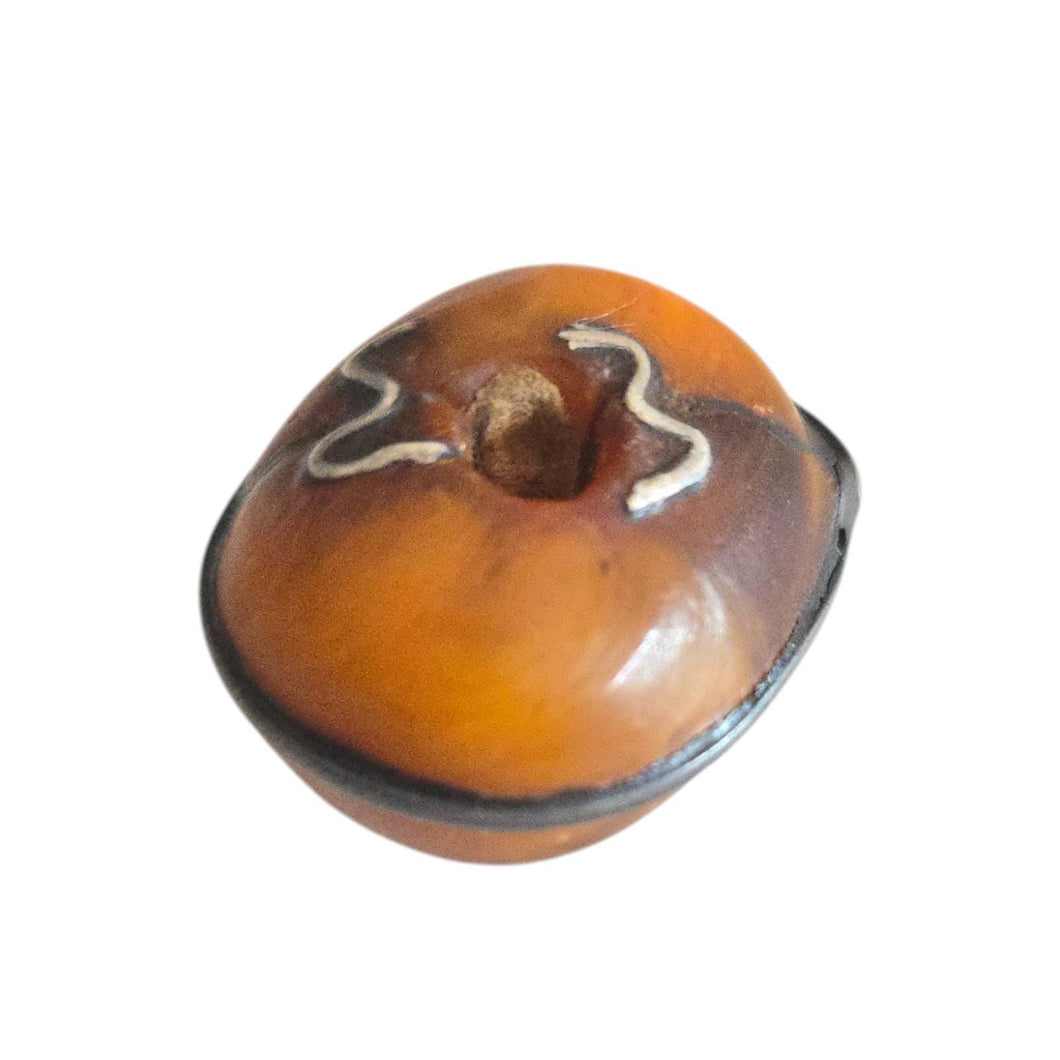 Antique Moroccan Amber Bead: Genuine Berber Jewelry Supply